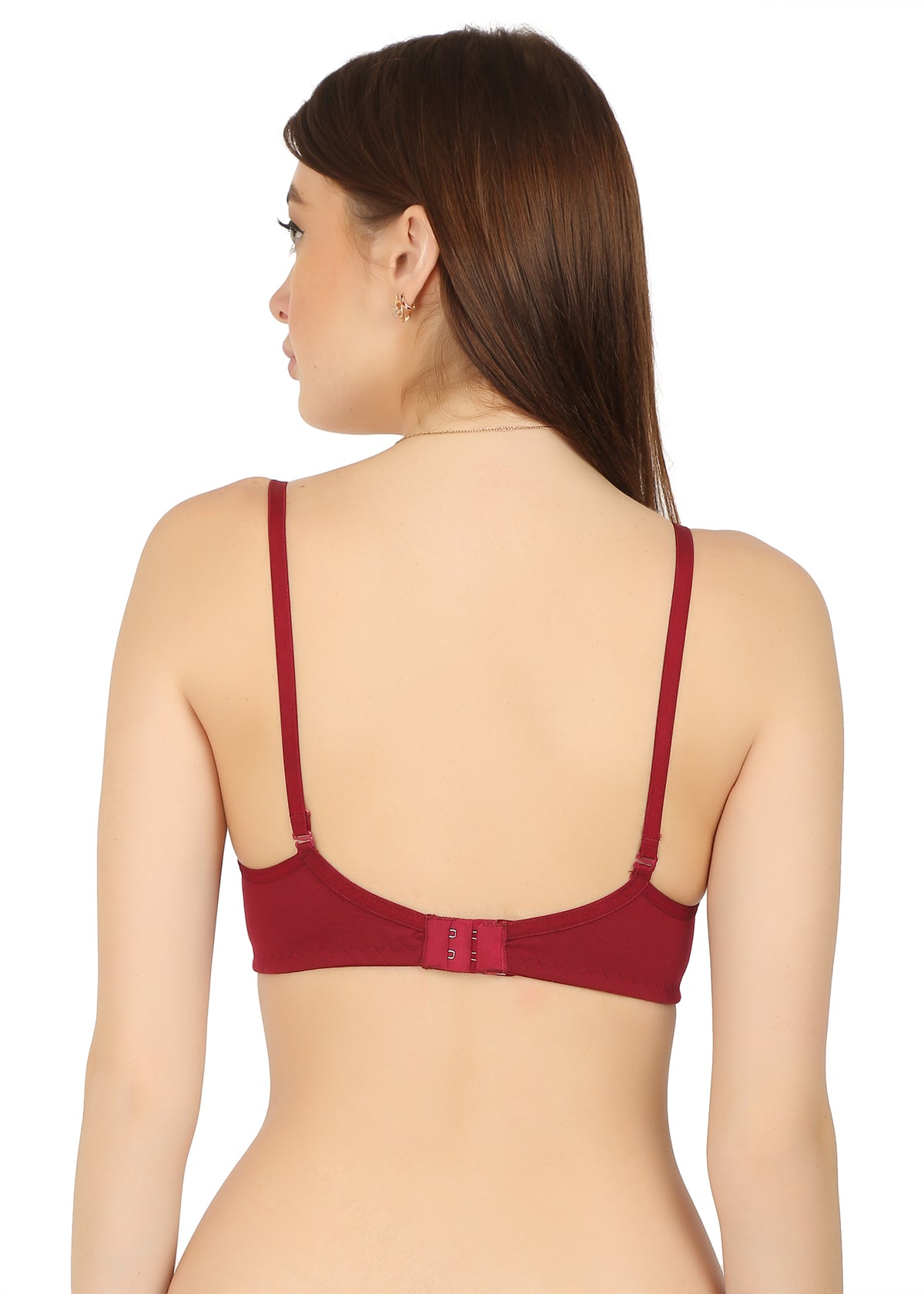 GB Desing 2 Wine Color Double Layered Cup Bra for Women