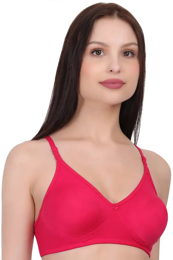 Non Padded Cotton Bra for Women | Wire-Free, Seamless U-Back Bra with Detachable Straps