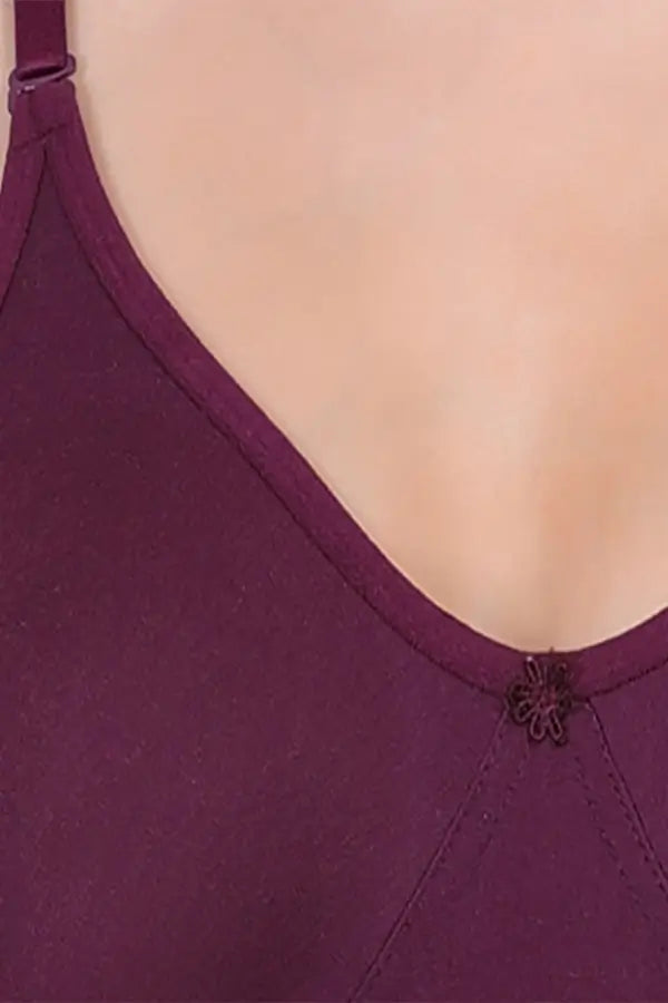 Non Padded Cotton Bra for Women | Wire-Free, Seamless U-Back Bra with Detachable Straps