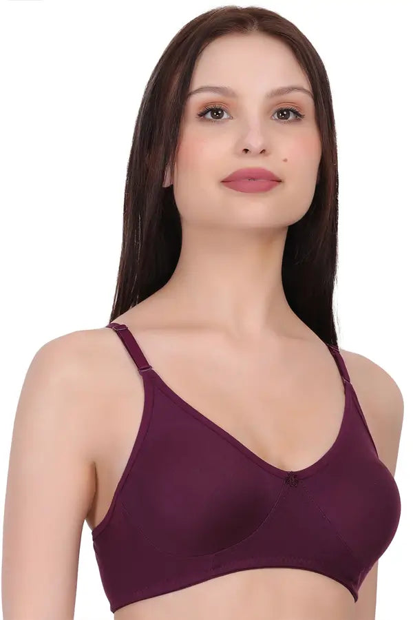 Non Padded Cotton Bra for Women | Wire-Free, Seamless U-Back Bra with Detachable Straps