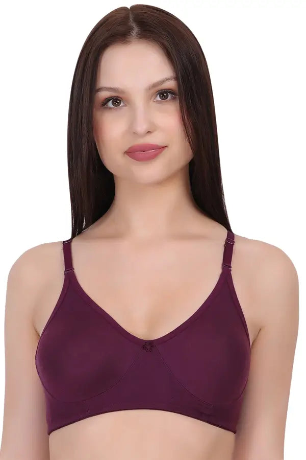 Non Padded Cotton Bra for Women | Wire-Free, Seamless U-Back Bra with Detachable Straps