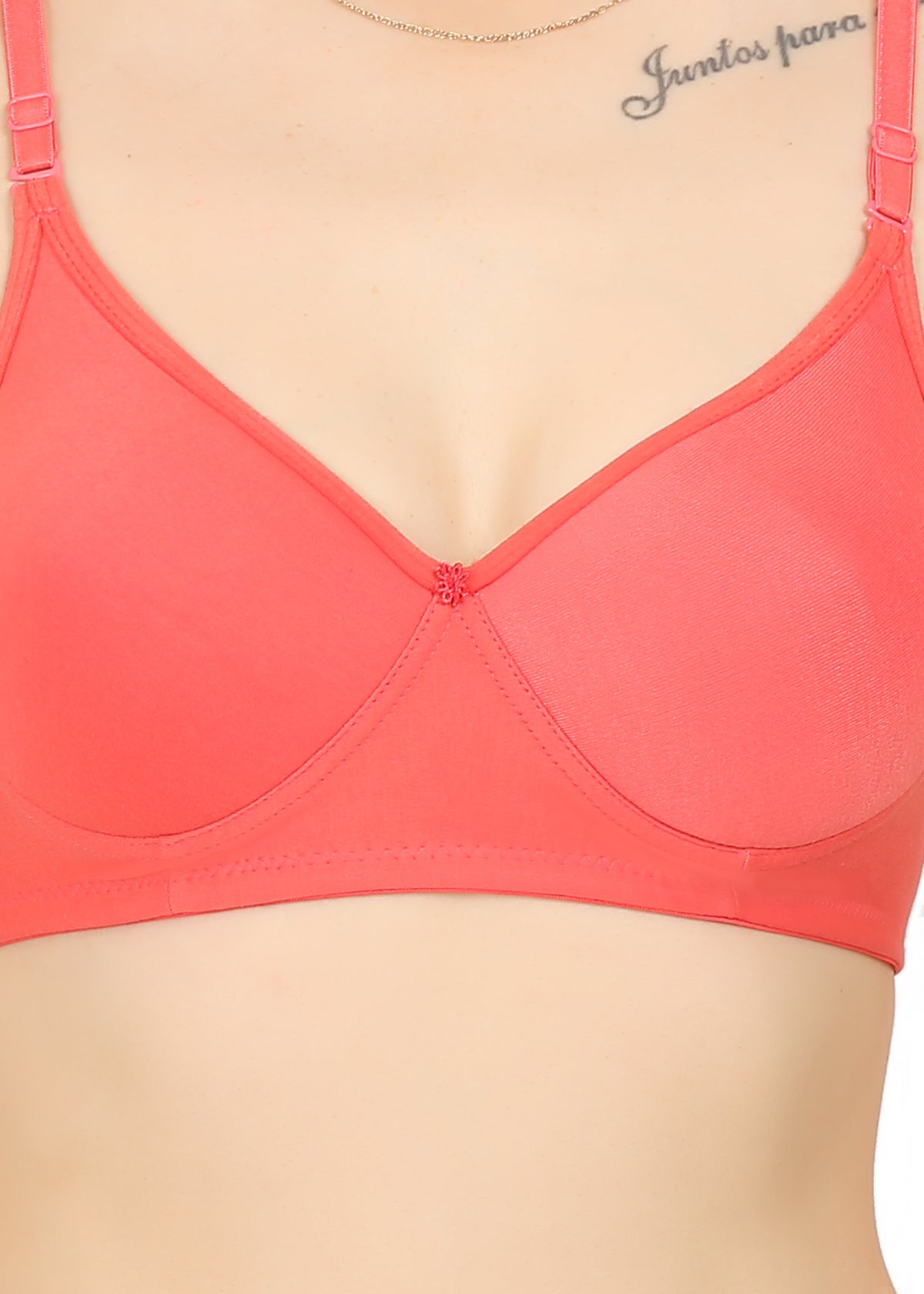 Padded Cotton Bra | Wire-Free, Seamless U-Back Bra with Detachable Straps