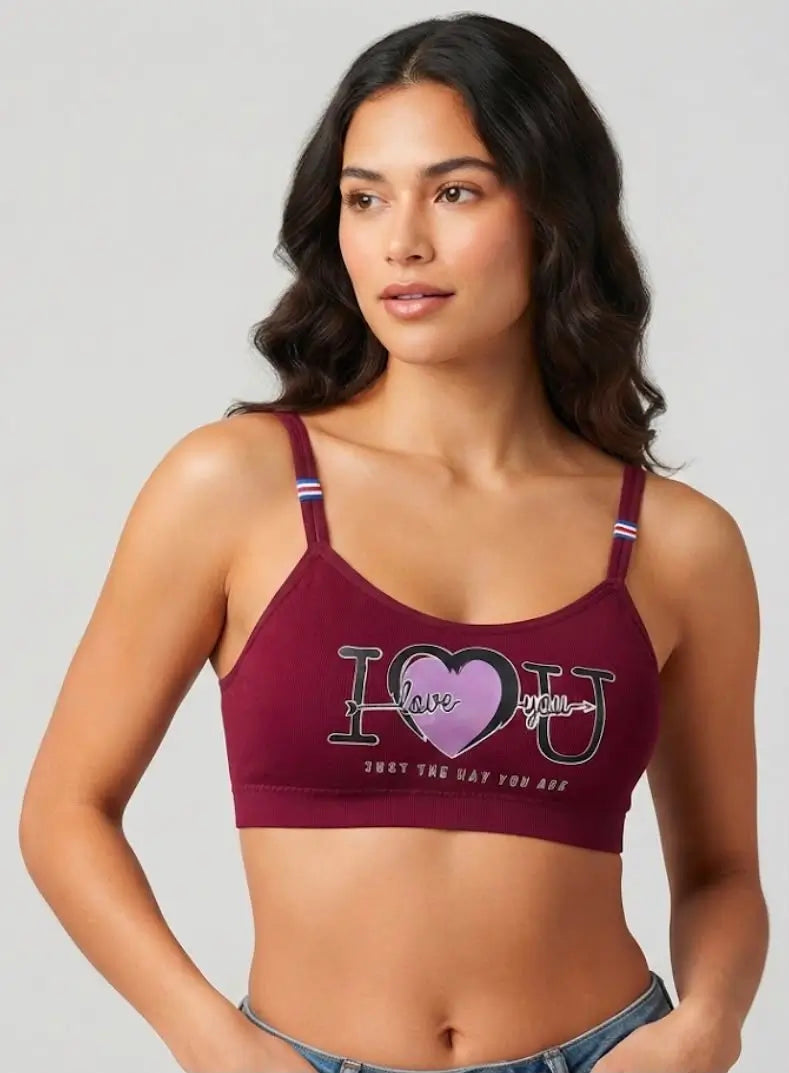 Women’s White Printed Crop Top Bra – Stylish & Comfortable Everyday Wear